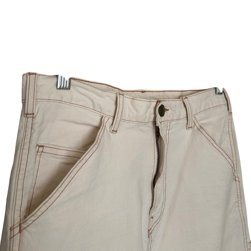 The Great. Women's 'The Carpenter Pant' Cargo, Straight, Natural White, Size 28 - Picture 9 of 12